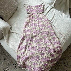 Floral midi sundress with cutouts